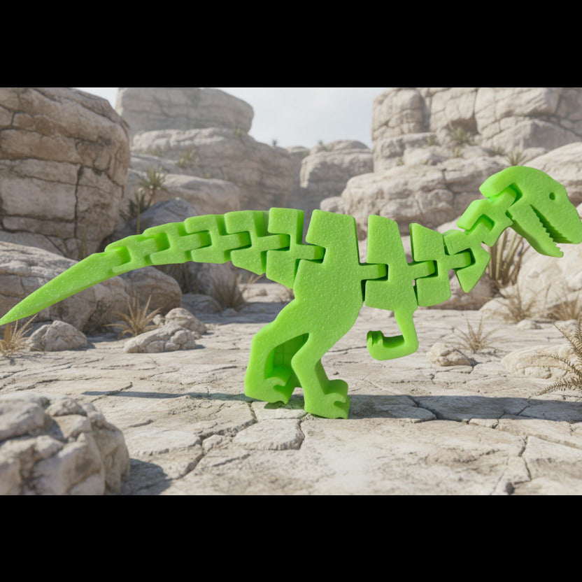 Fidget flexi dino Raptor - glow-in-the-dark