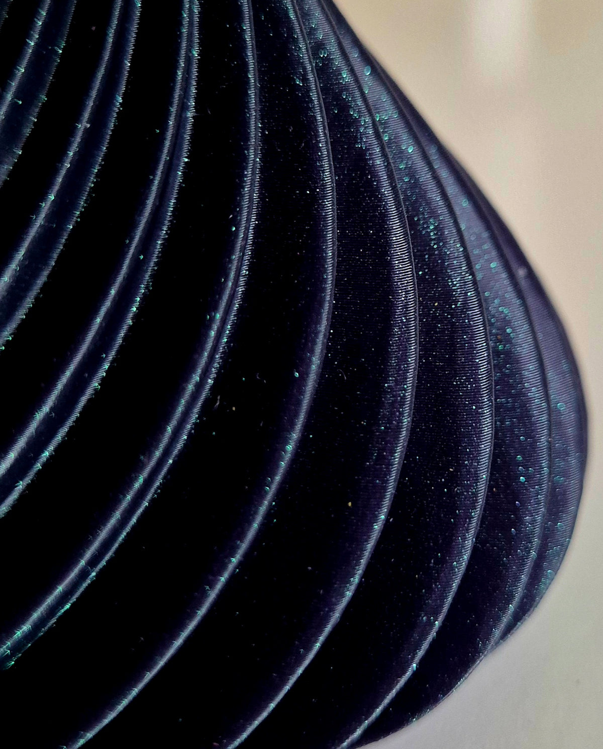 Spiraal Vaasje - 3D Geprint - Kleurovergang Phantom Blue/Zwart - 8cm
