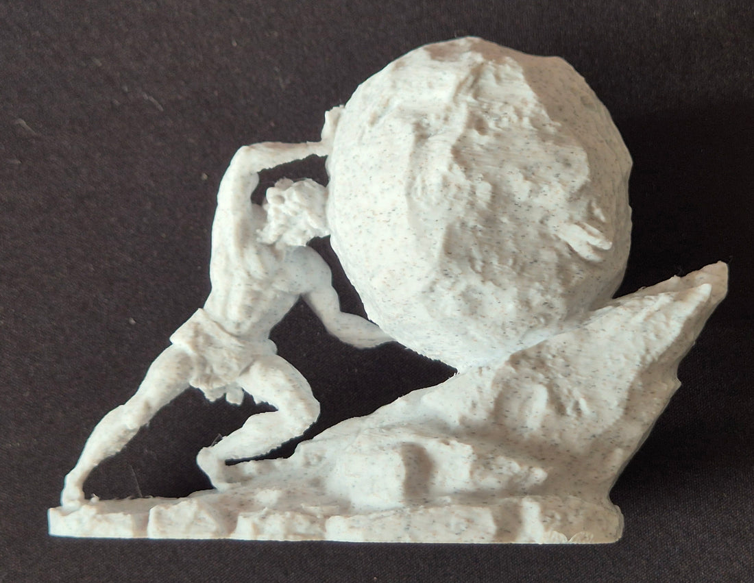 Sisyphus: The eternal battle – 3D-geprinte sculptuur