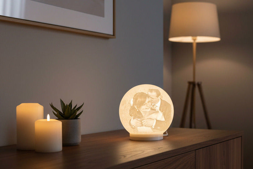 Maanlamp met foto – Gepersonaliseerde 3D Lithofaan