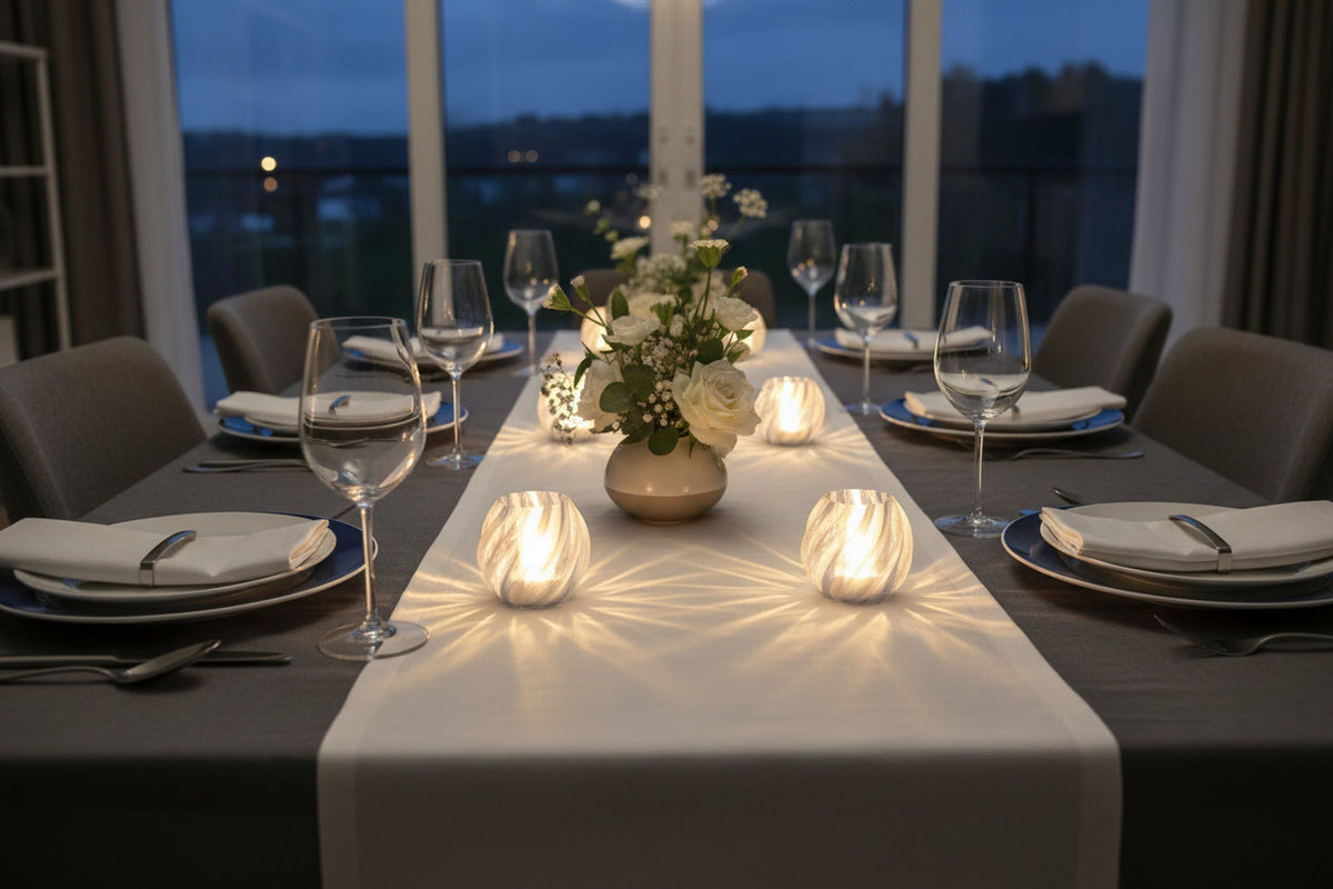 Theelichthouder (LED) - transparant