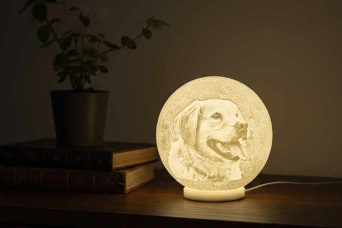 Maanlamp met foto – Gepersonaliseerde 3D Lithofaan